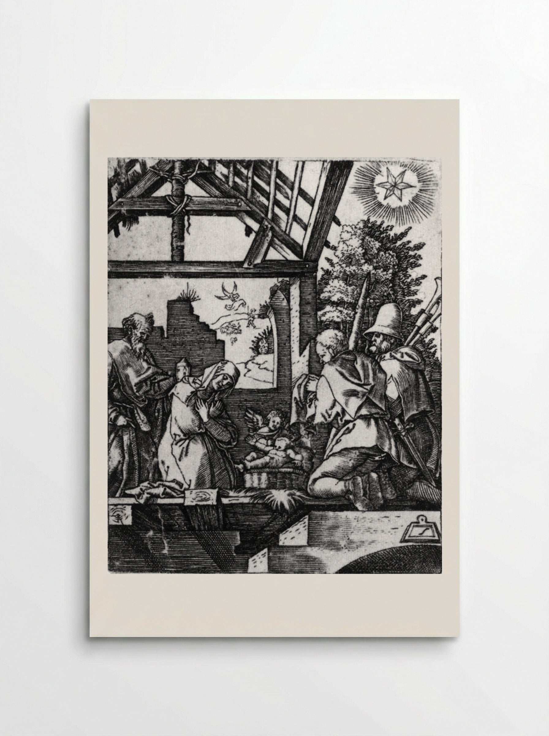 Adoration of the Shepherds - Marcantonio Raimondi - Poster