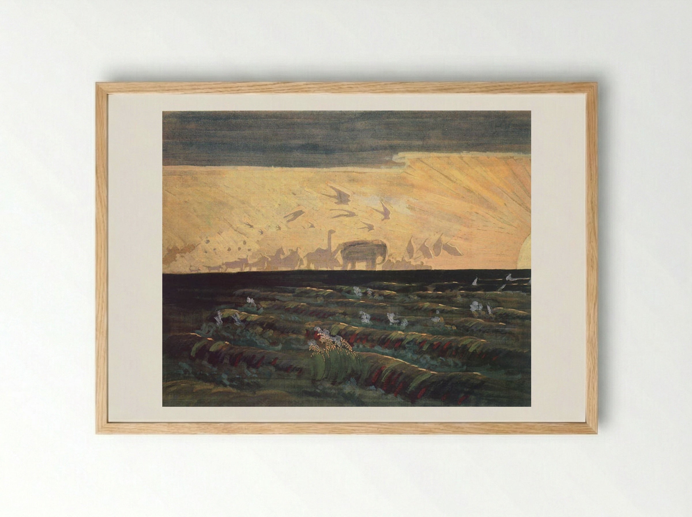 Adoration of the Sun - Mikalojus Konstantinas Čiurlionis - Framed Print Wood