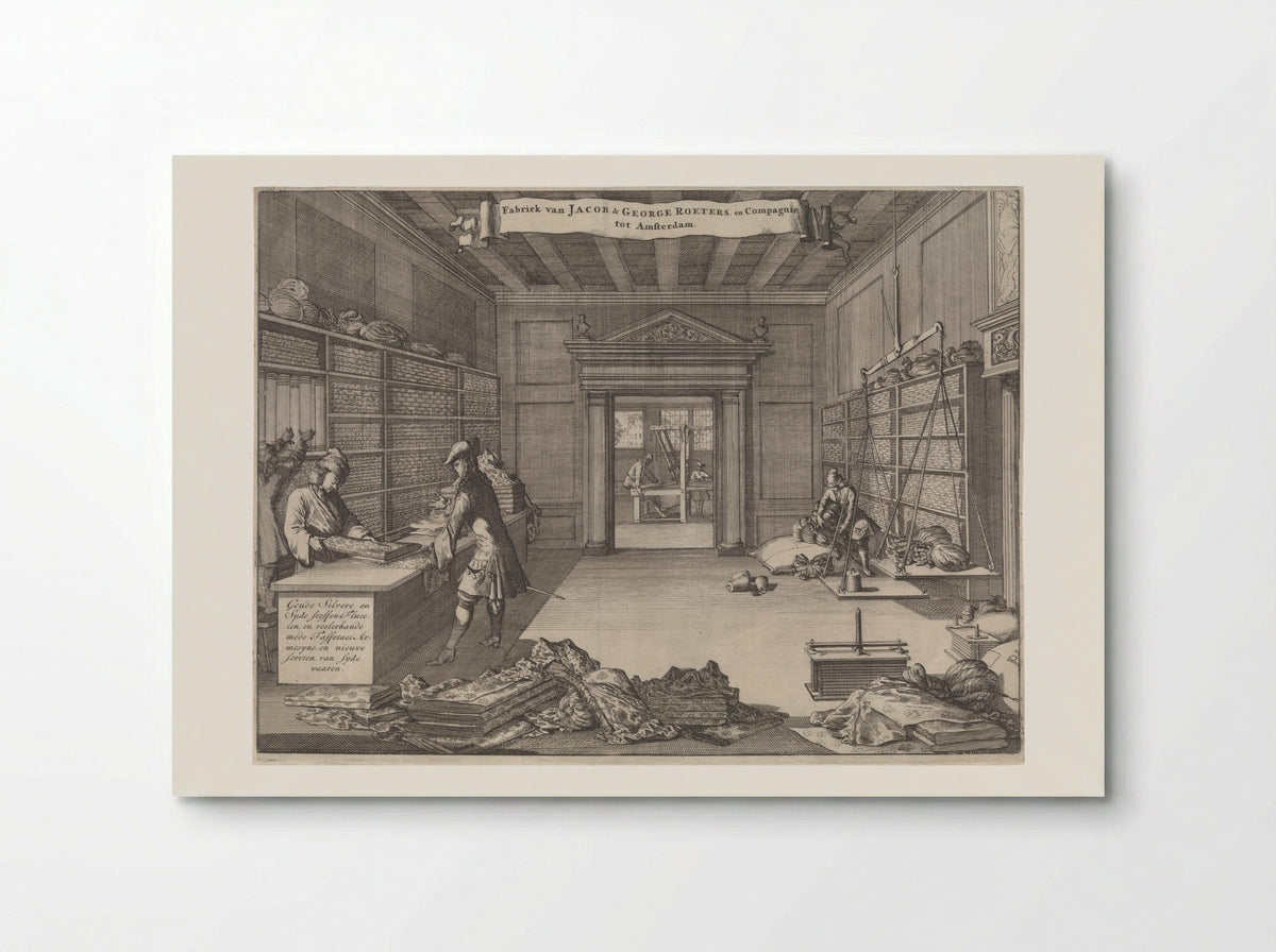 Adreskaart van Jacob & George Roeters en Compagnie te Amsterdam - Caspar Luyken - Poster