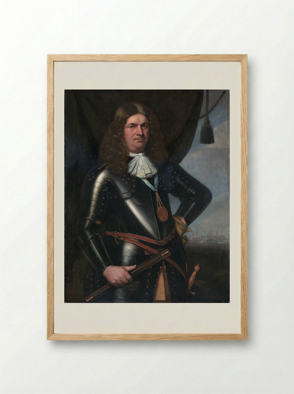 Adriaen Banckert, Lieutenant-Admiral of Zeeland - Hendrick Berckman - Framed Print Wood