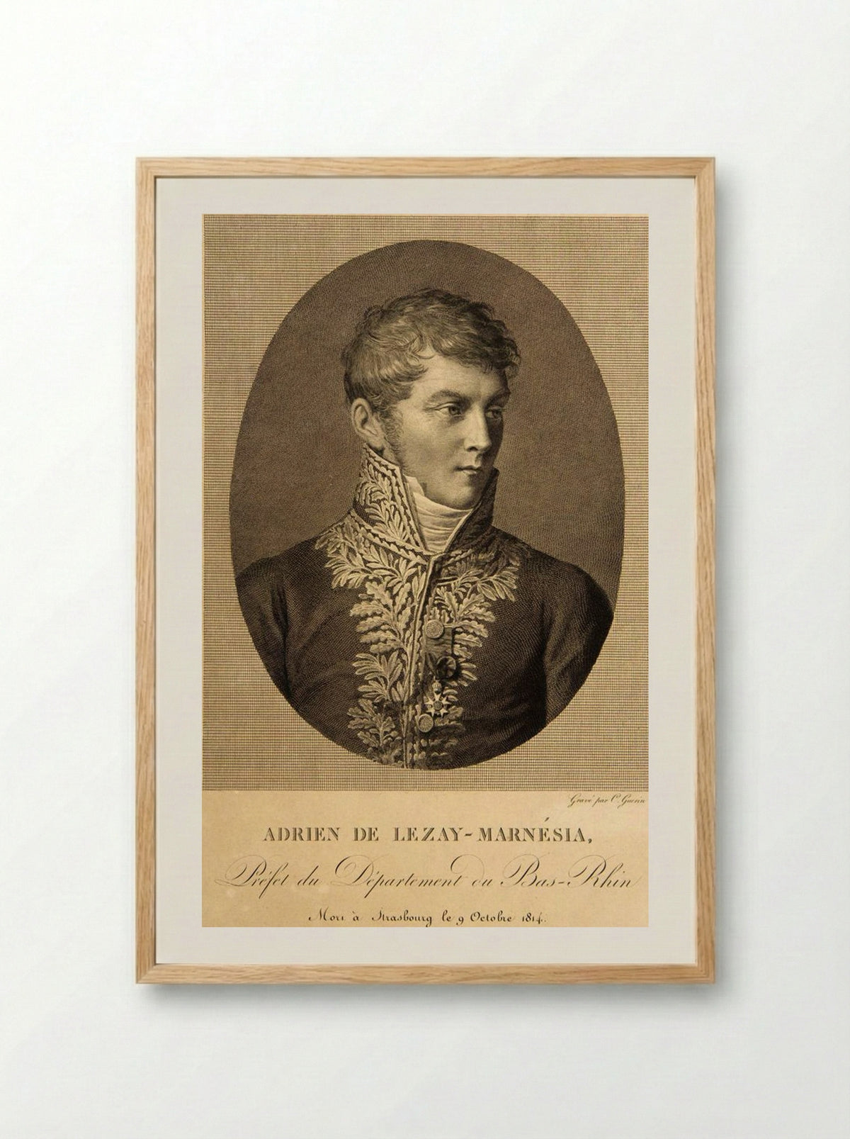 Adrien de Lezay-Marnesia - Christophe Guérin - Framed Print Wood
