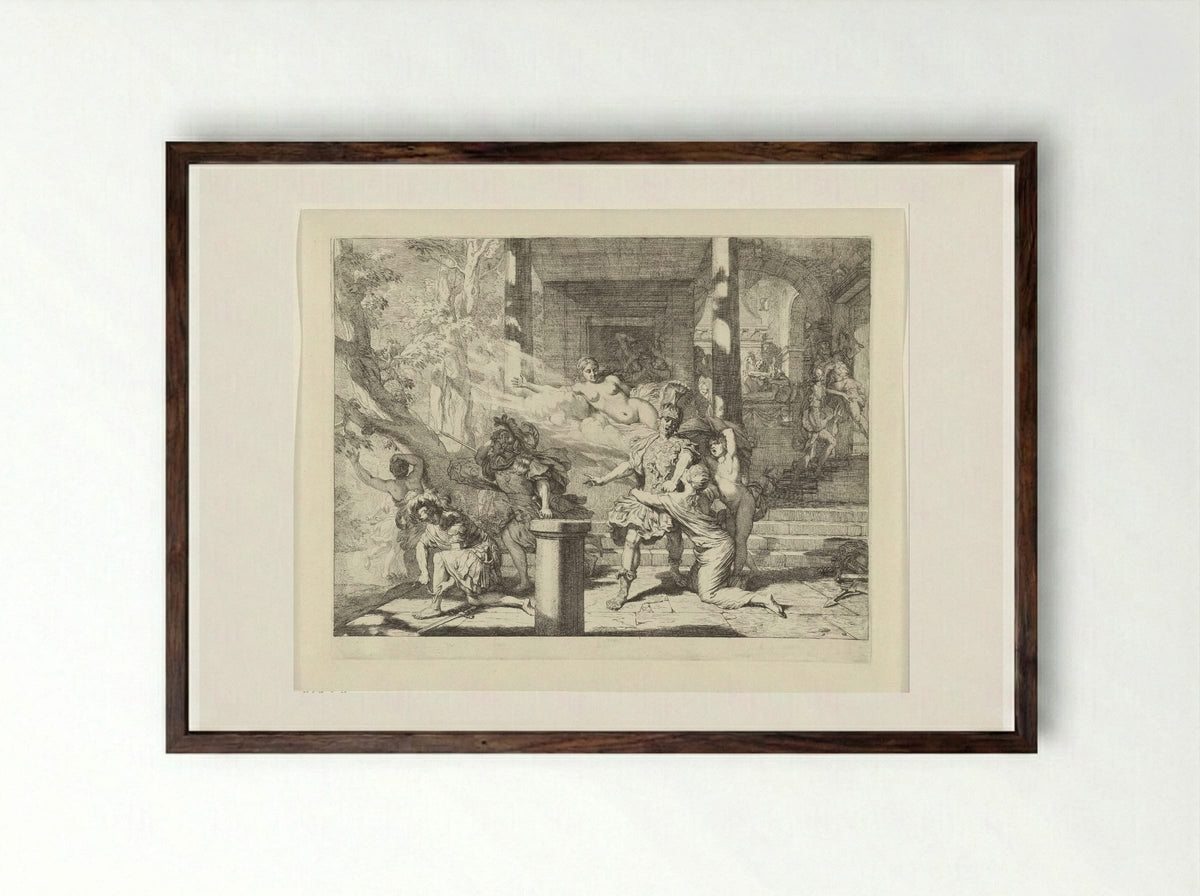 Aeneas Going to Battle - Gerard de Lairesse - Framed Print Dark Wood