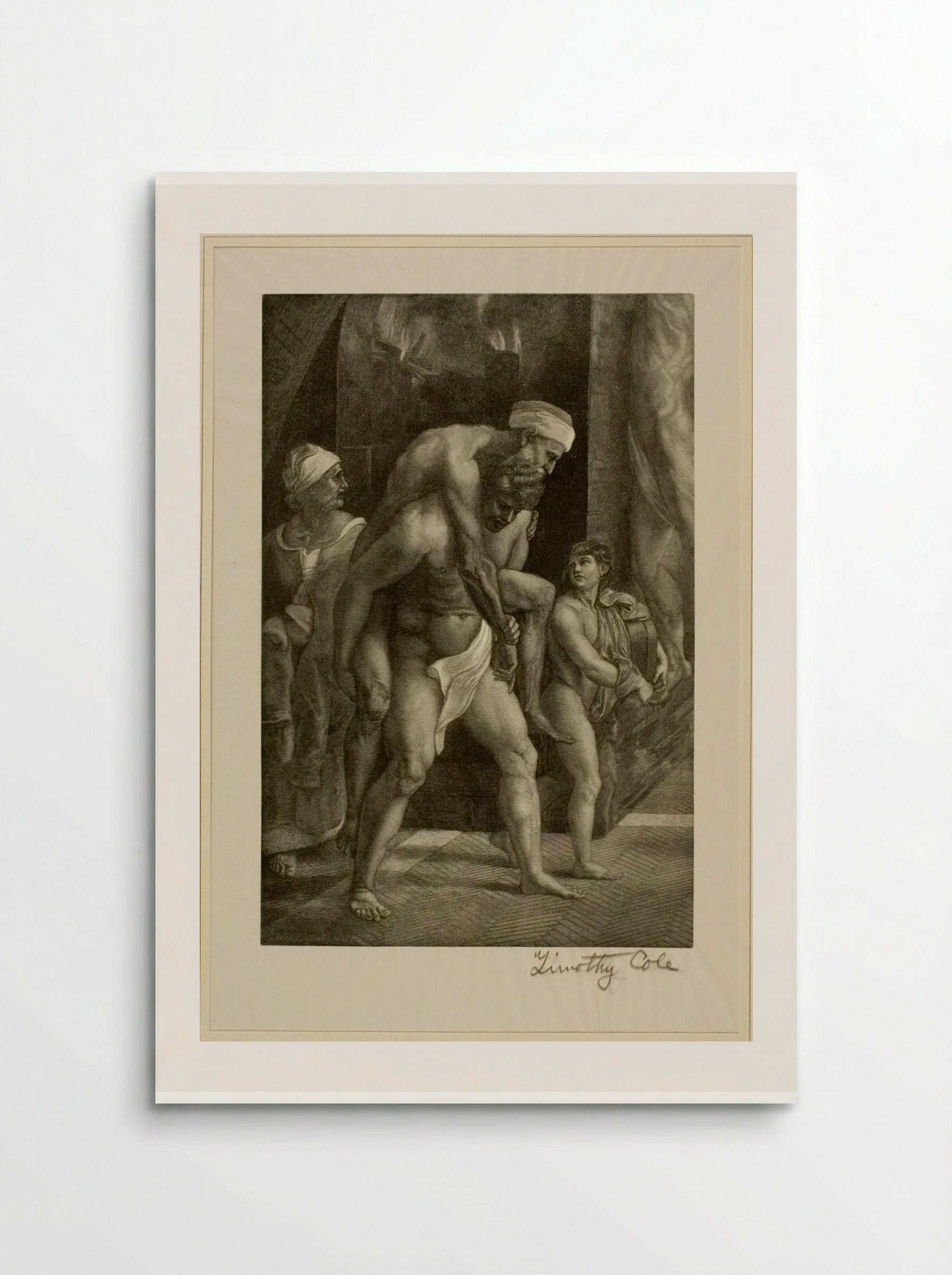 Aeneas Group (Detail from Incendio del Borgo) - Timothy Cole - Poster