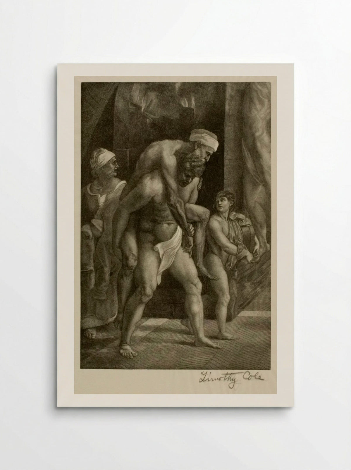 Aeneas Group (Detail from Incendio del Borgo) - Timothy Cole - Poster