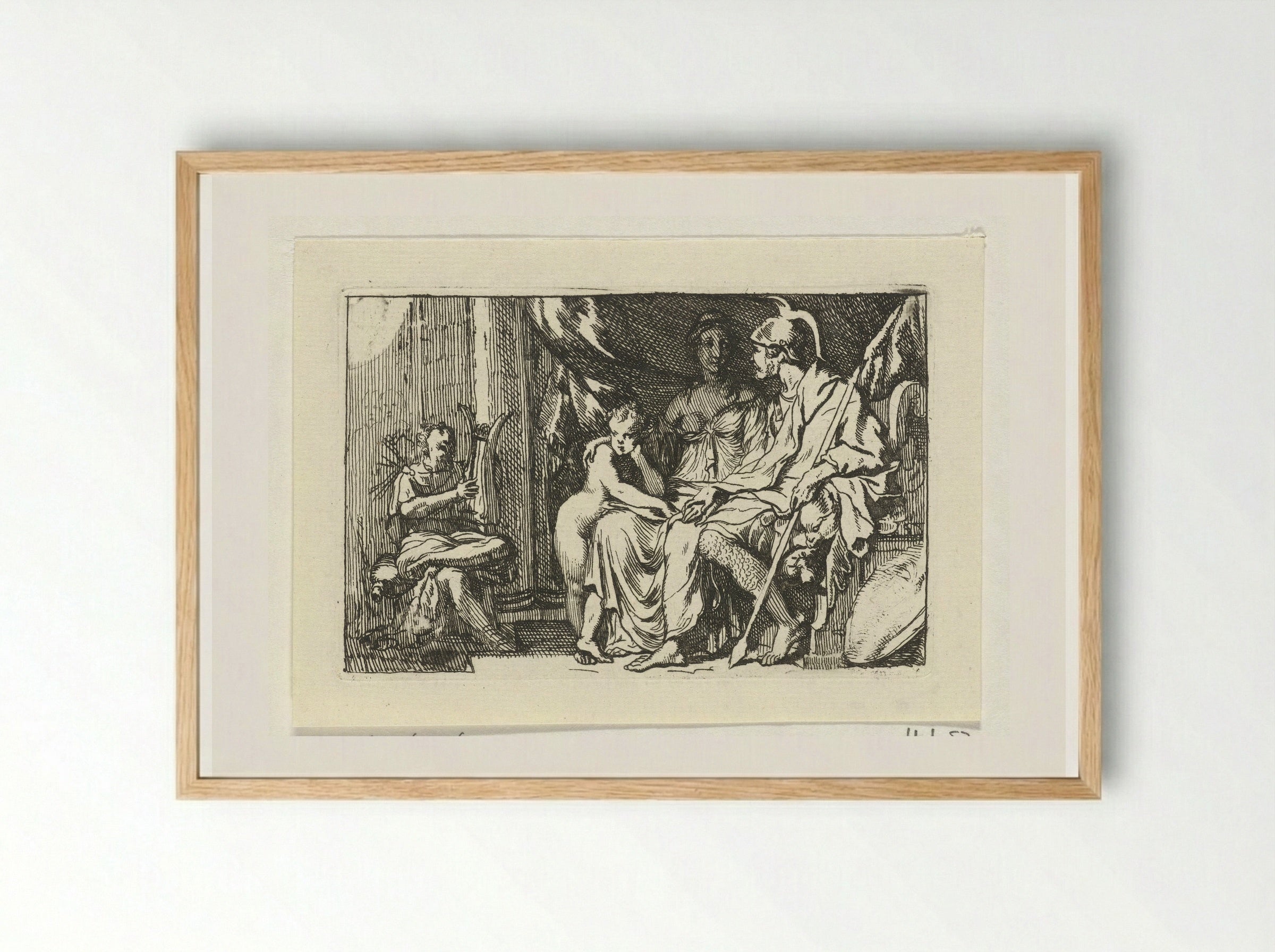 Aeneas Recounting His Adventures to Dido - Gerard de Lairesse - Framed Print Wood