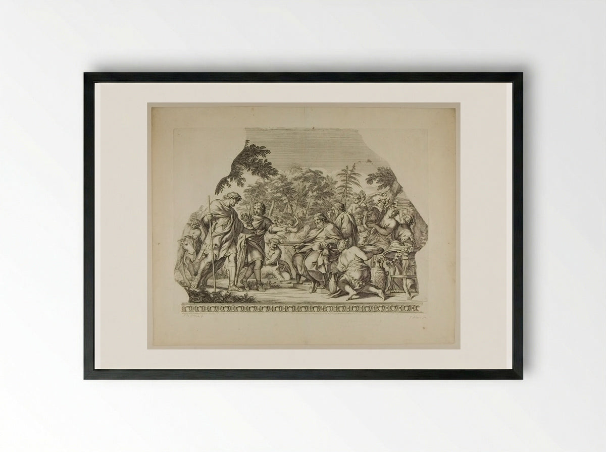 Aeneas and Evander - Gérard Audran - Framed Print Black