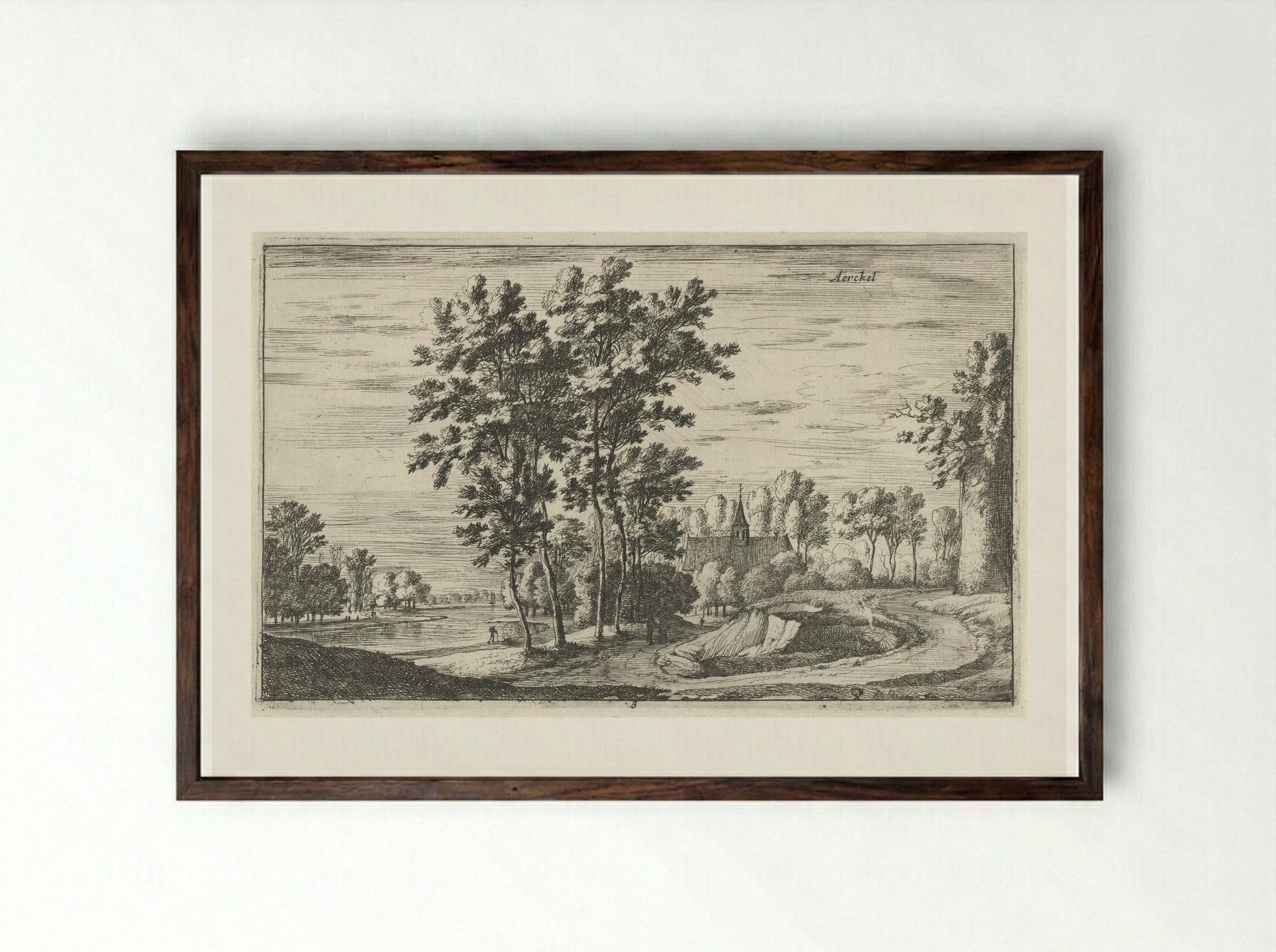 Aerckel - Roelant Roghman - Framed Print Dark Wood