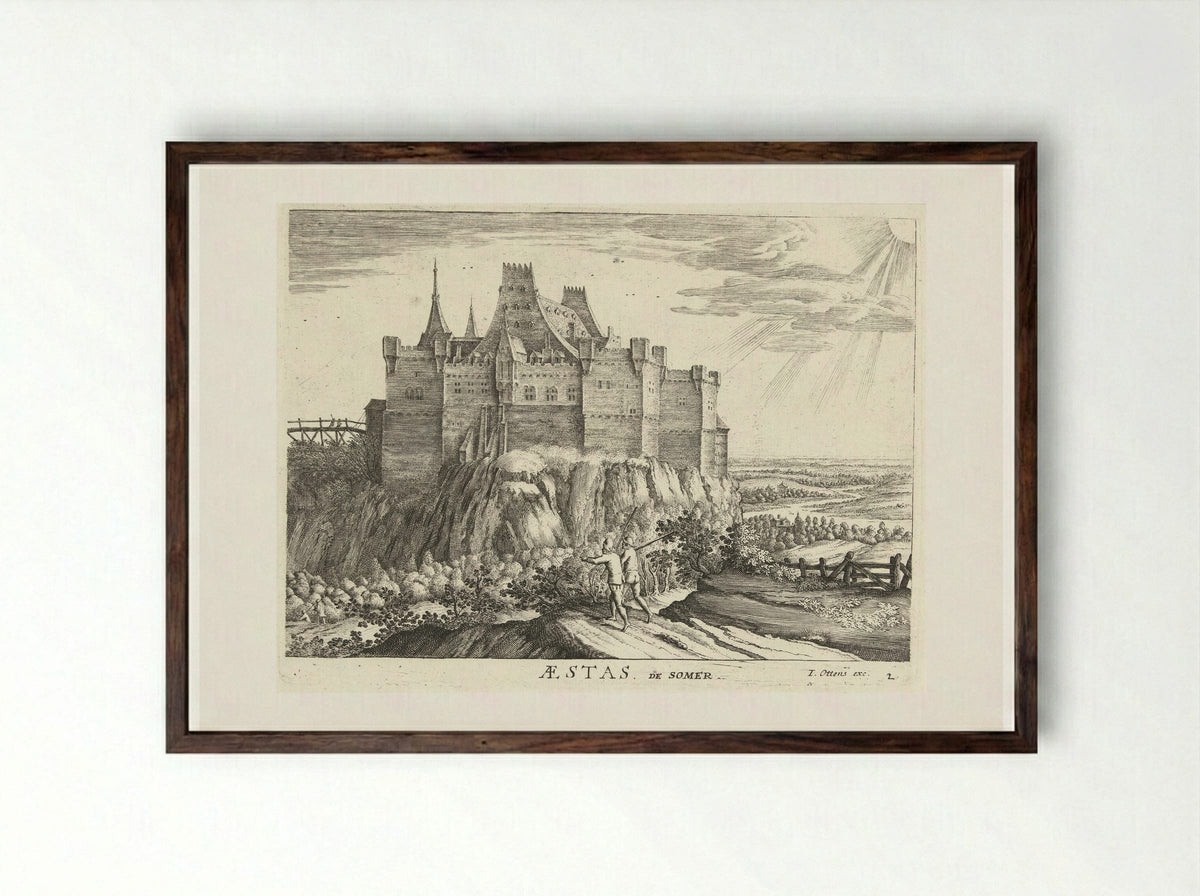 Aestas (Summer) - Hendrick Hondius (I) - Framed Print Dark Wood