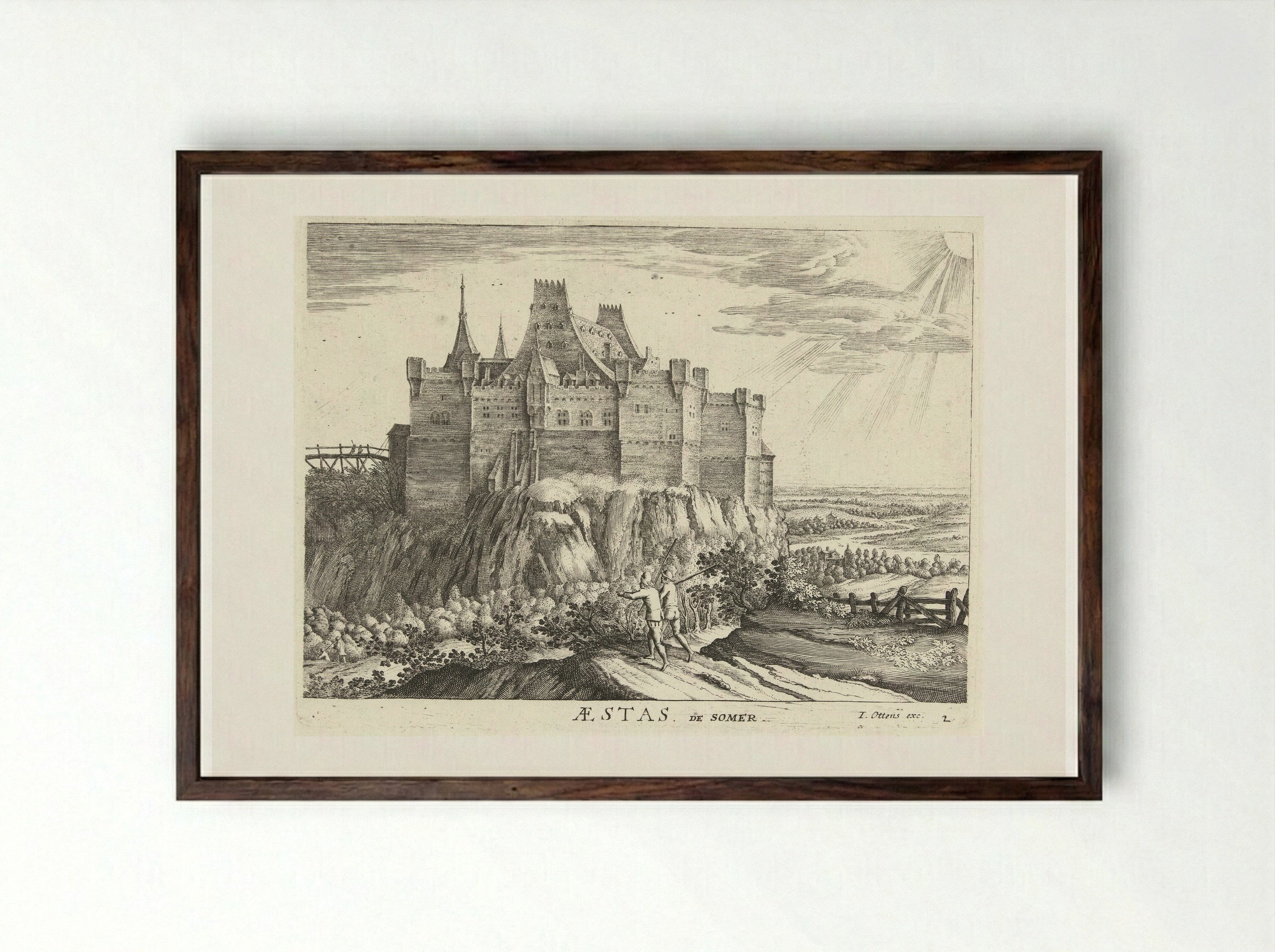Aestas (Summer) - Hendrick Hondius (I) - Framed Print Dark Wood