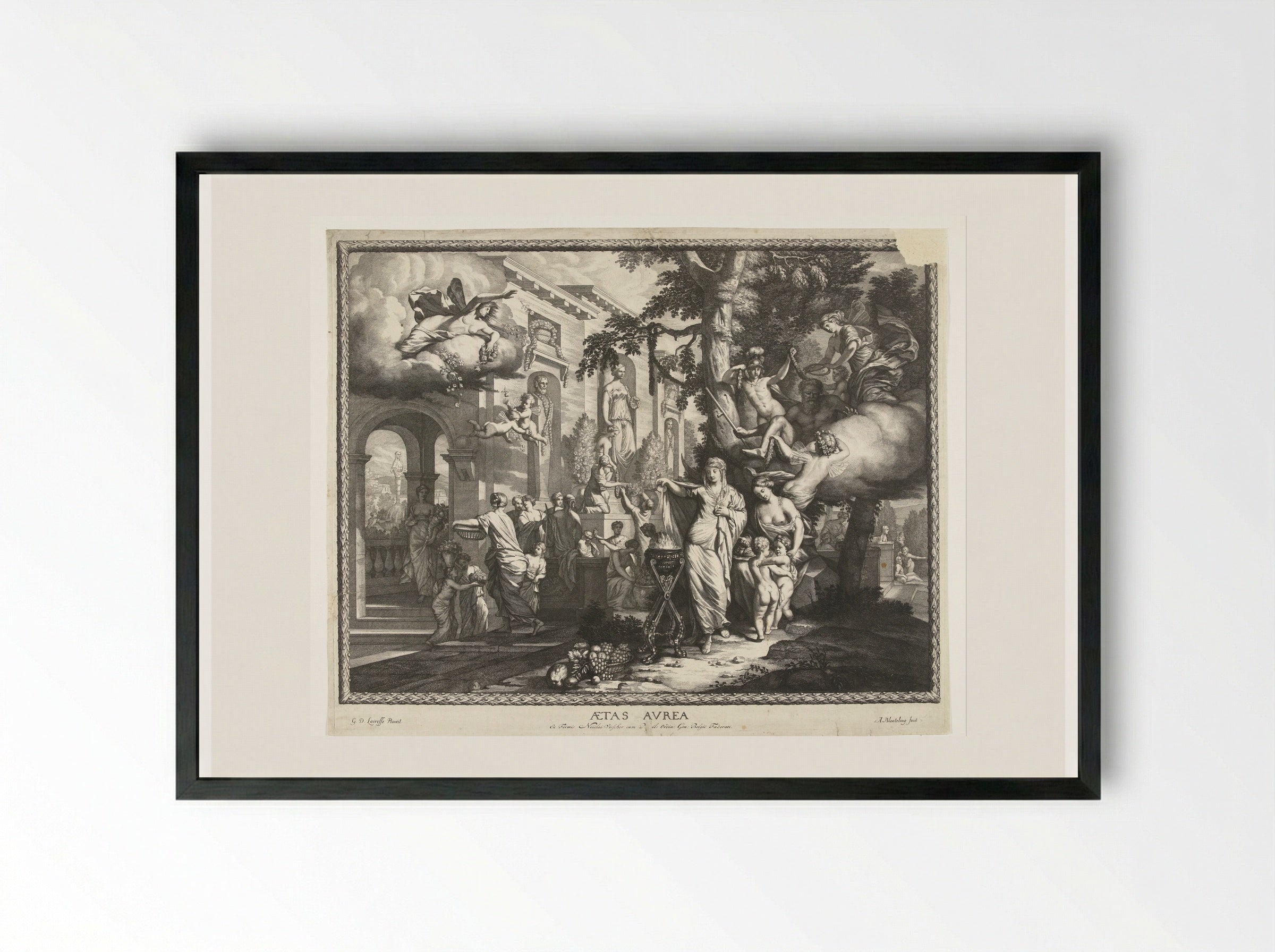 Aetas Aurea (The Golden Age) - Abraham Bloteling - Framed Print Black