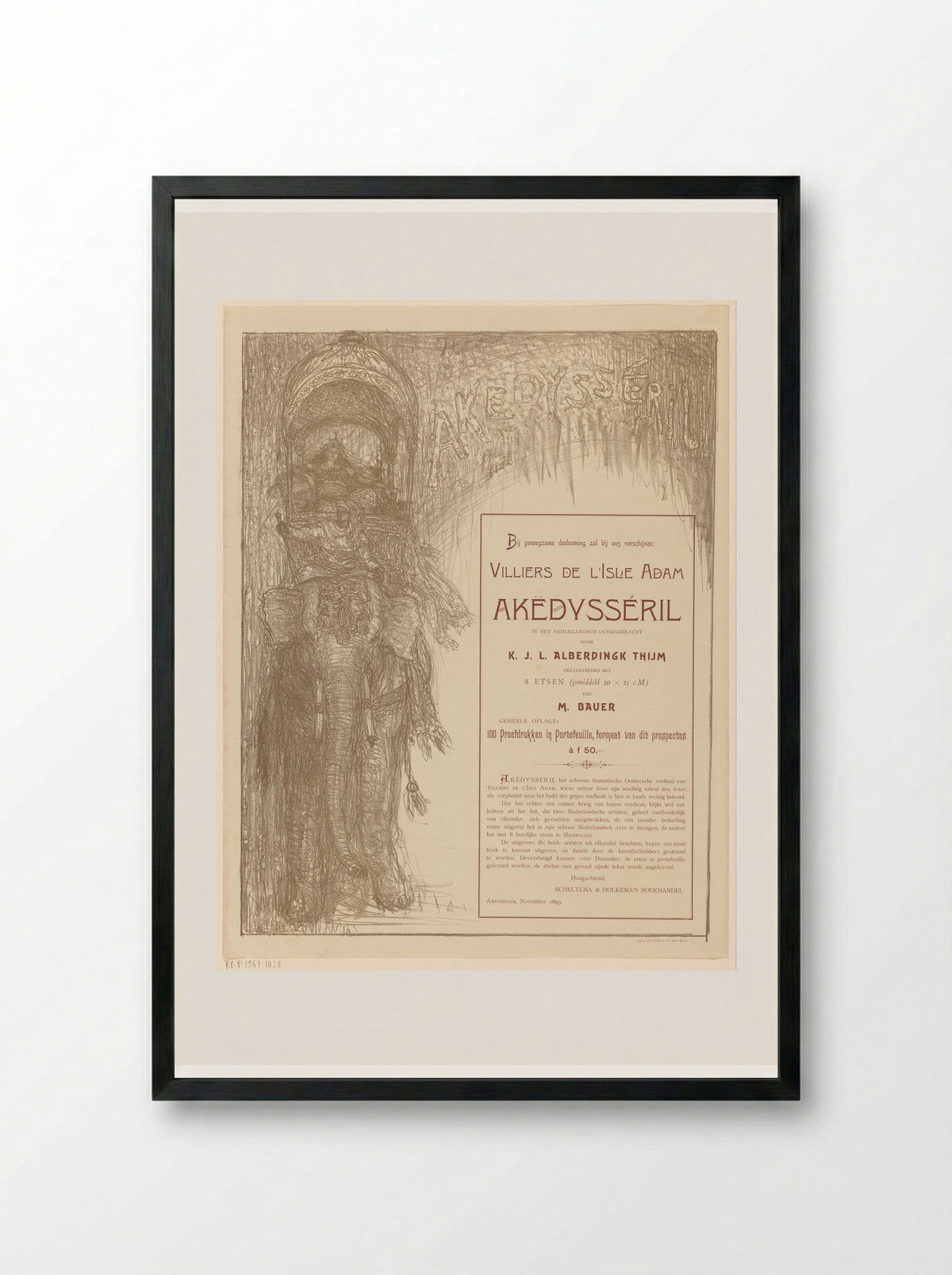 Affiche voor Akëdysséril - Marius Bauer - Framed Print Black