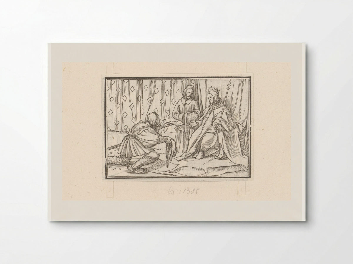 Afgezant van koning Chiram met boodschap voor Salomo - Veit Rudolf Specklin - Poster