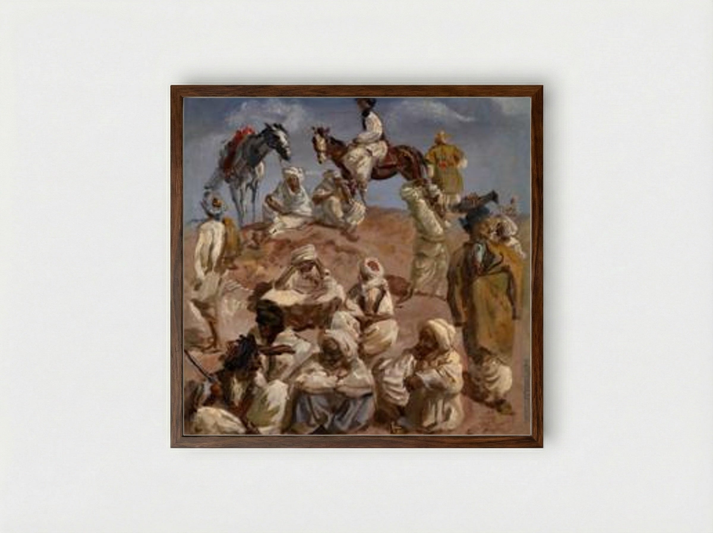 Afghans - Alexandre Jacovleff - Framed Print Dark Wood