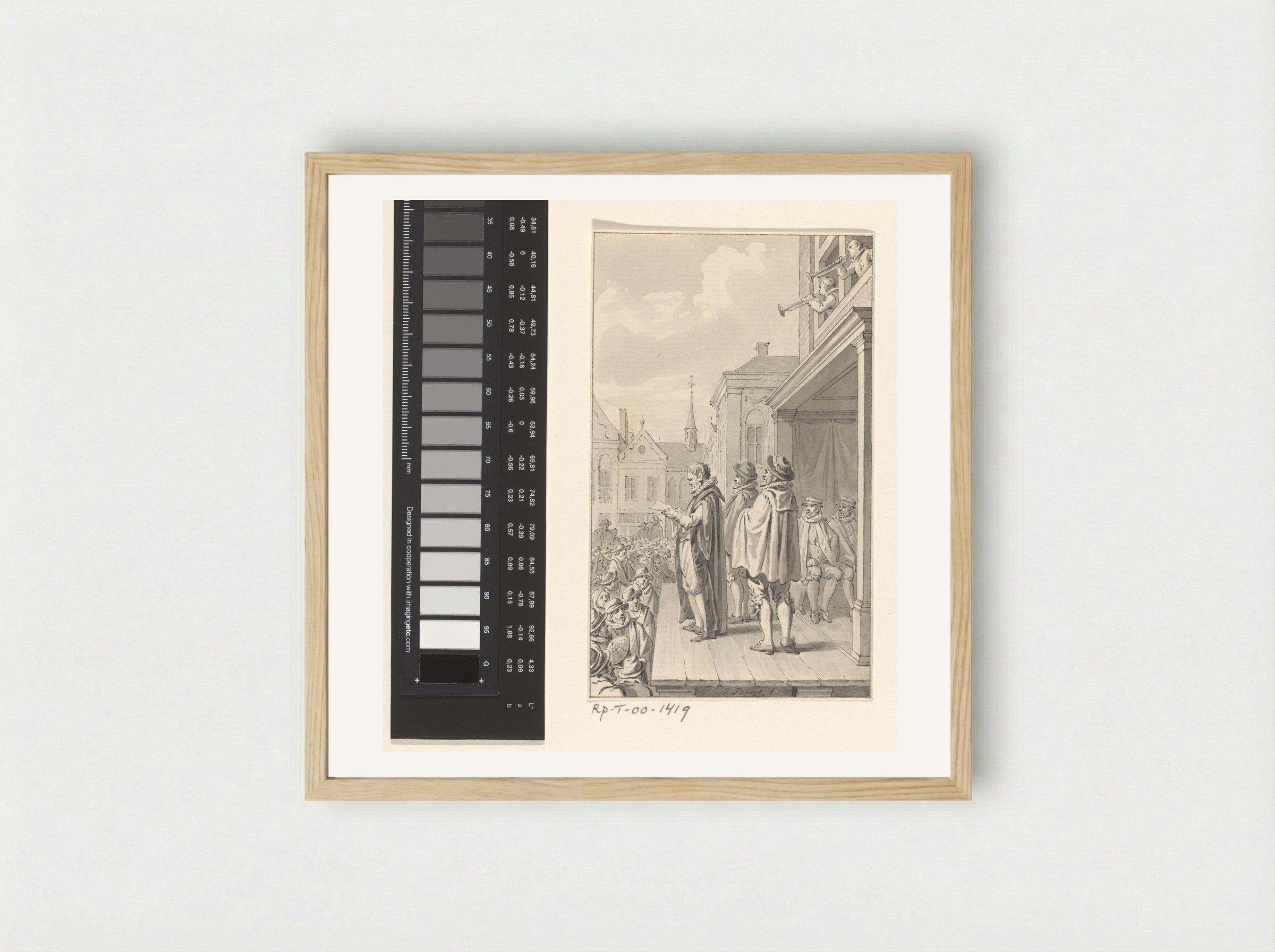 Afkondiging van de Pacificatie van Gent, 1576 - Jacobus Buys - Framed Print Wood