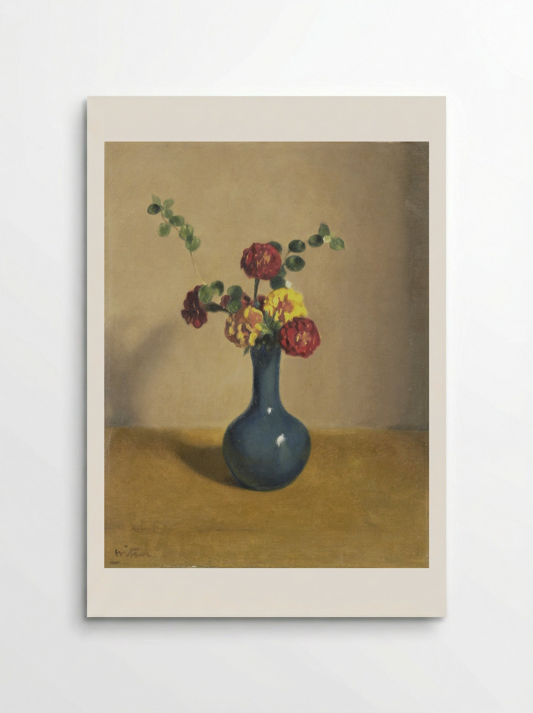 Afrikaantjes in een blauw vaasje - Willem Witsen - Poster