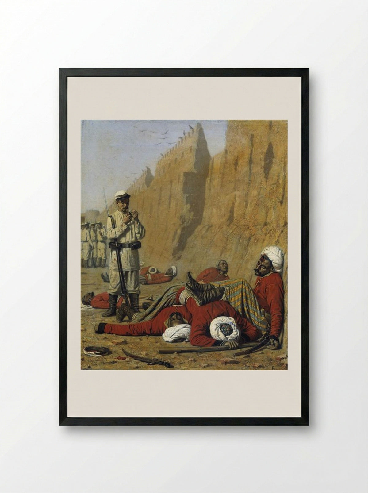 After Failure - Vasily Vereshchagin - Framed Print Black