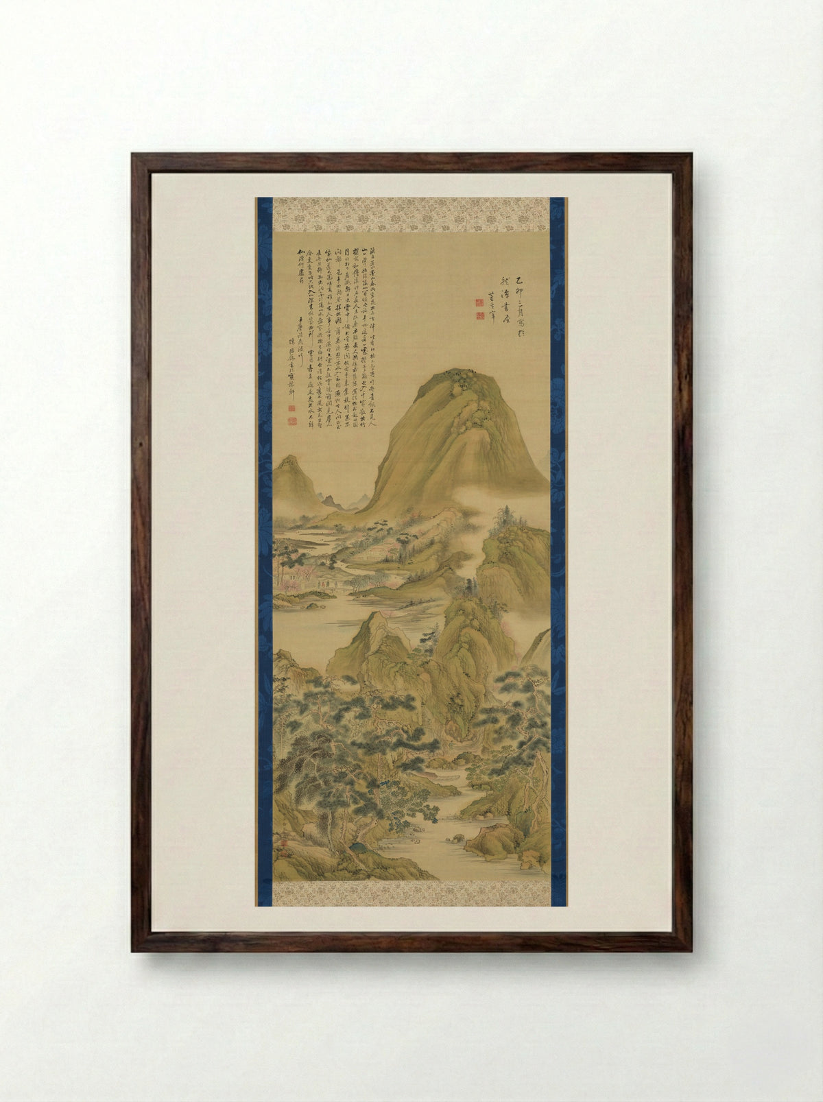 After The Song of Peach Blossom Spring - Aoki Shukuya - Framed Print Dark Wood