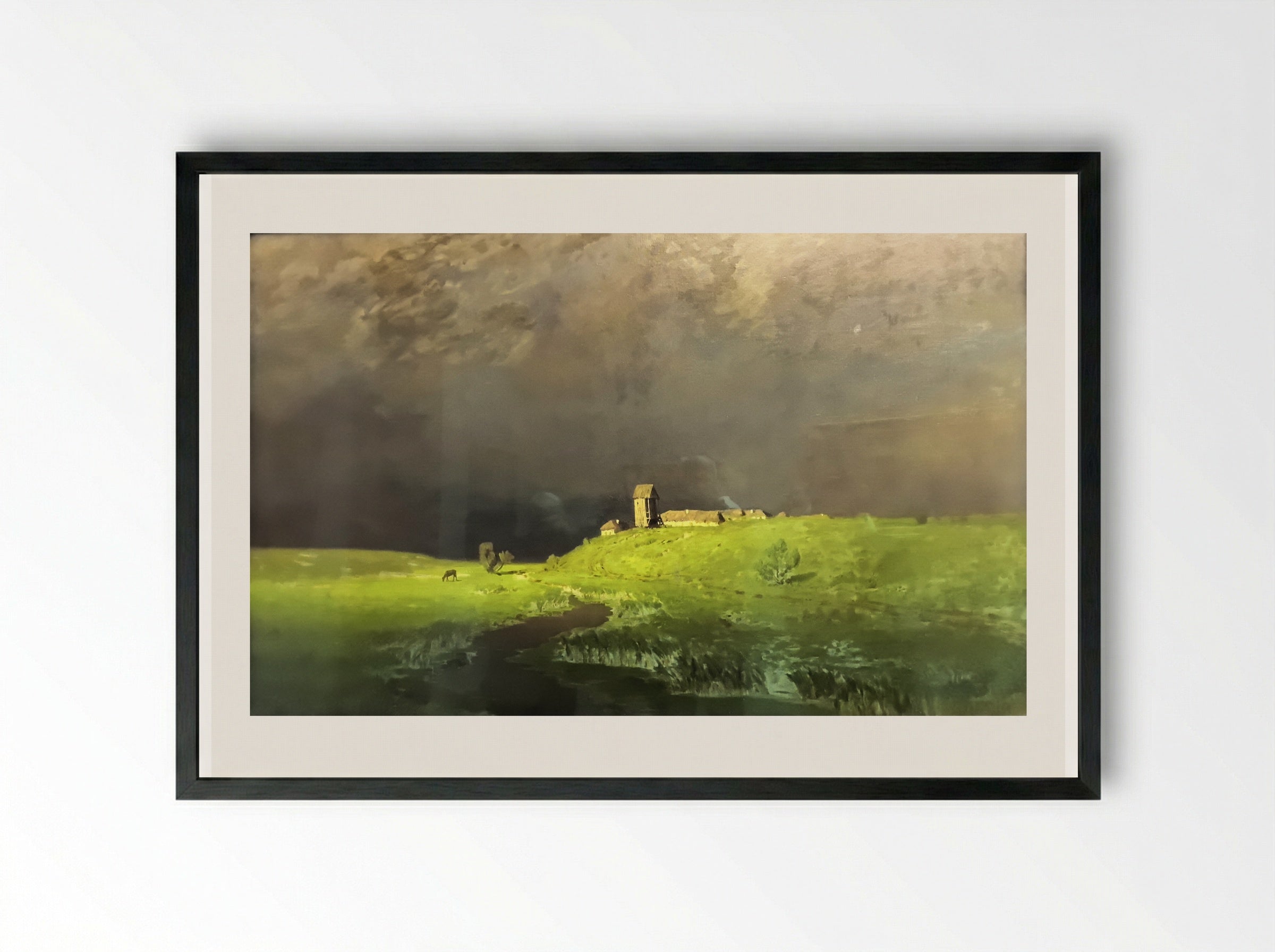 After a Rain - Arkhip Kuindzhi - Framed Print Black