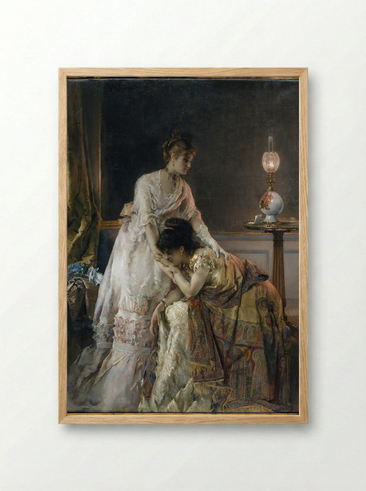 After the Ball - Alfred Stevens - Framed Print Wood