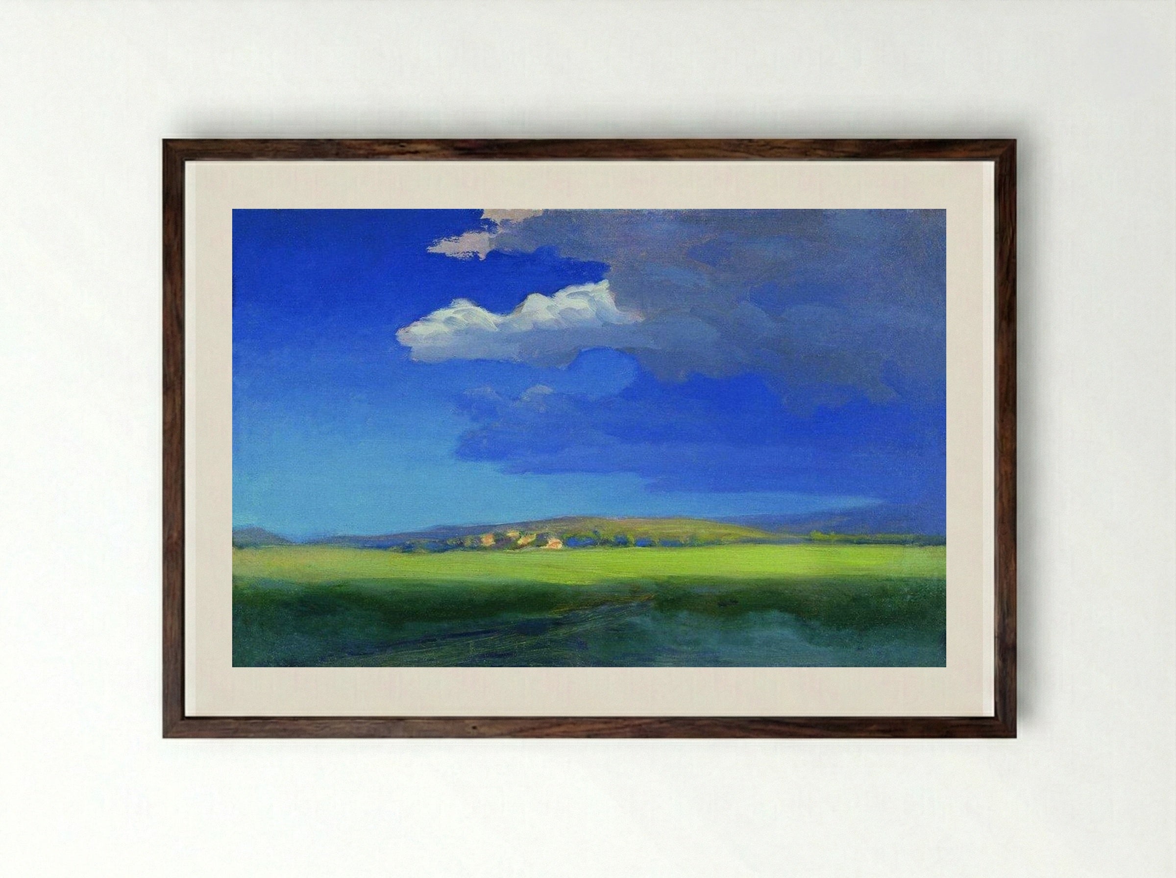 After the Thunderstorm - Arkhip Kuindzhi - Framed Print Dark Wood