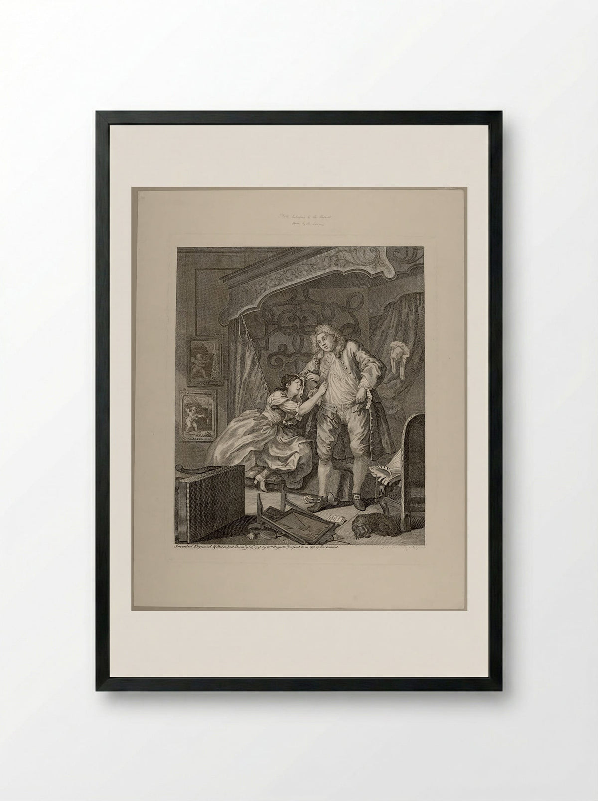 After - William Hogarth - Framed Print Black