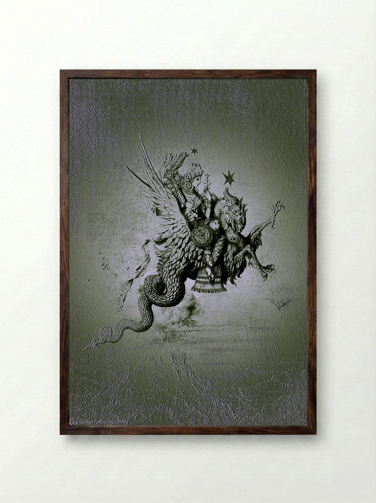 After - Gustave Moreau - Framed Print Dark Wood