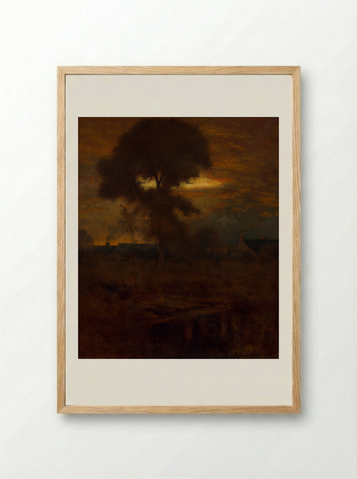 Afterglow - George Inness - Framed Print Wood