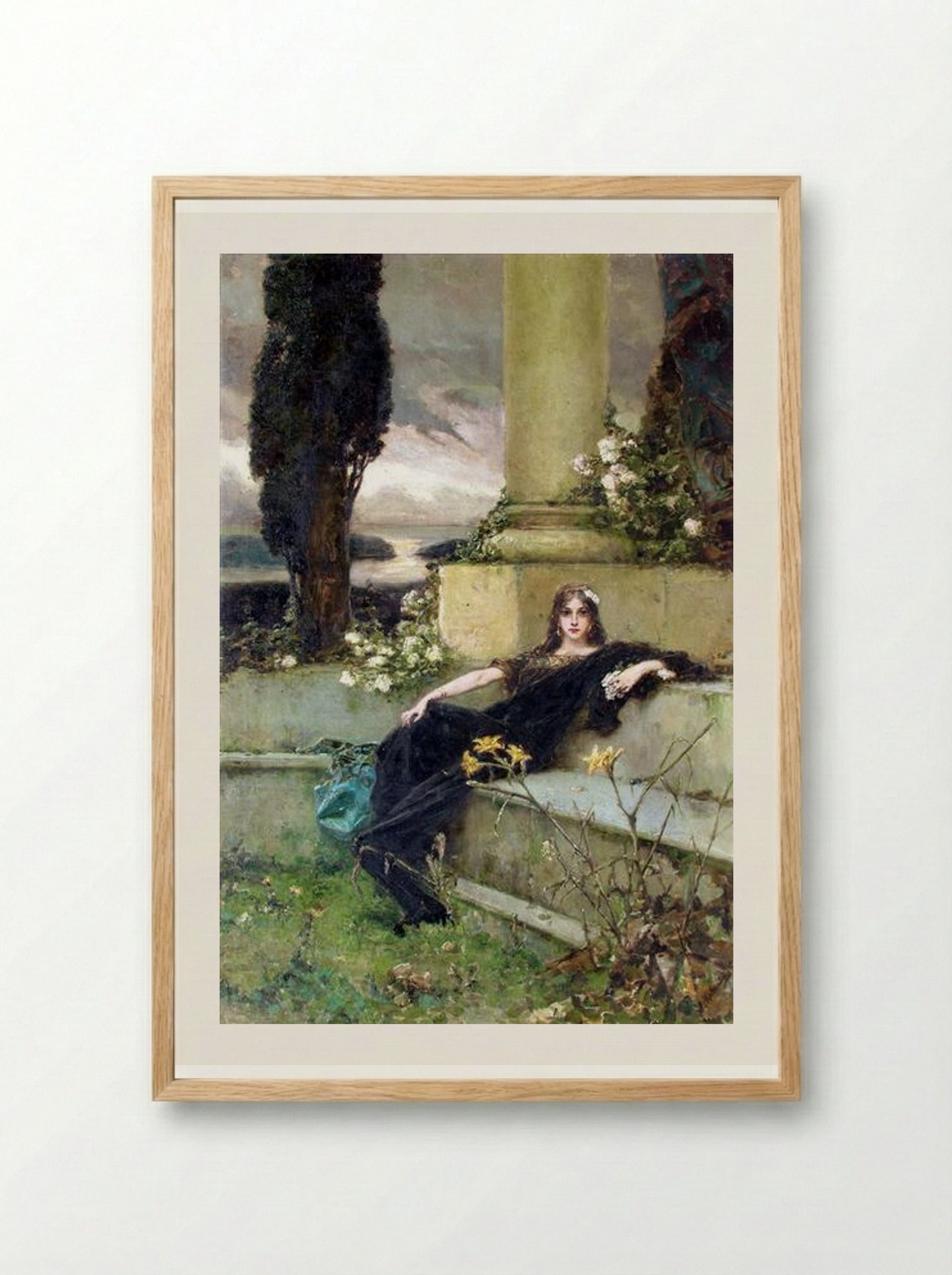 Afternoon Silence - Wilhelm Kotarbinski - Framed Print Wood