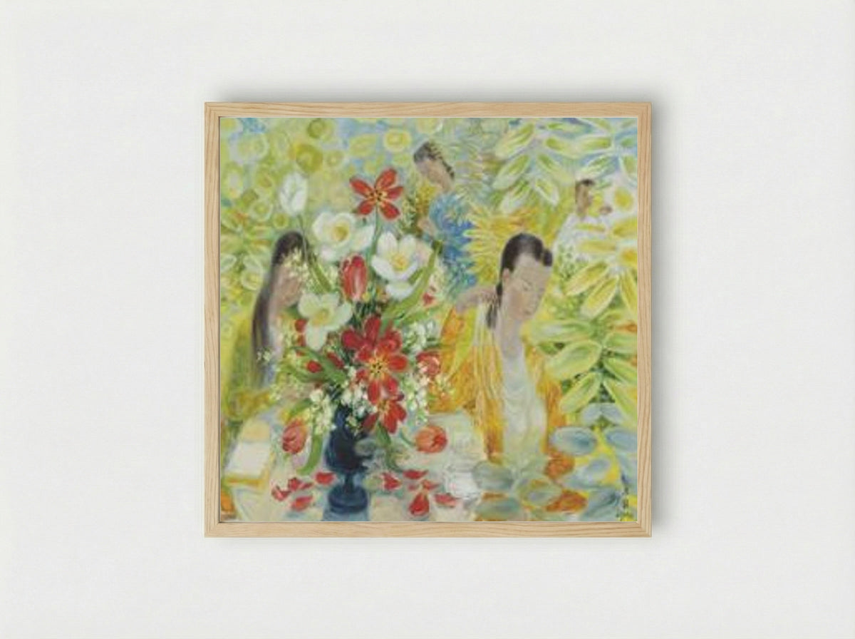 Afternoon in the Garden - Le Pho - Framed Print Wood