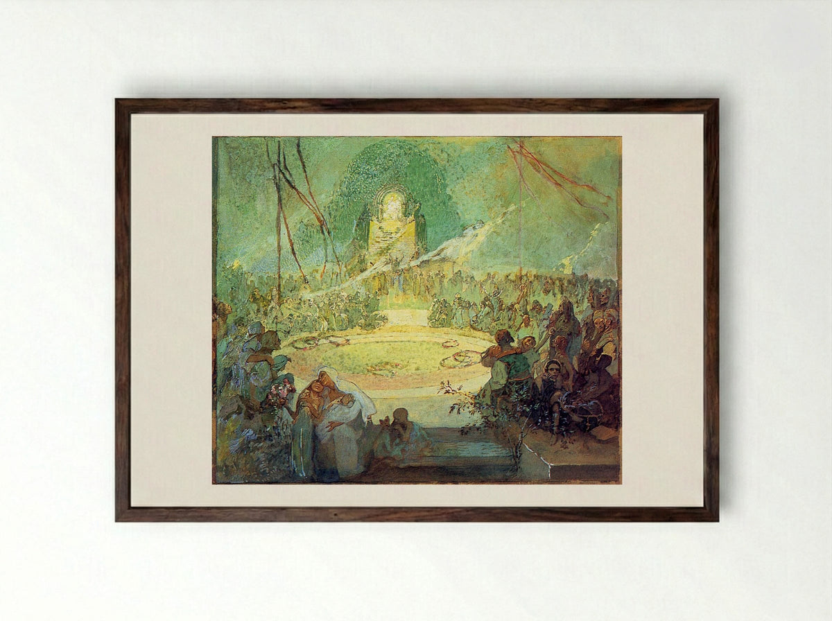 Age of Love - Alphonse Mucha - Framed Print Dark Wood