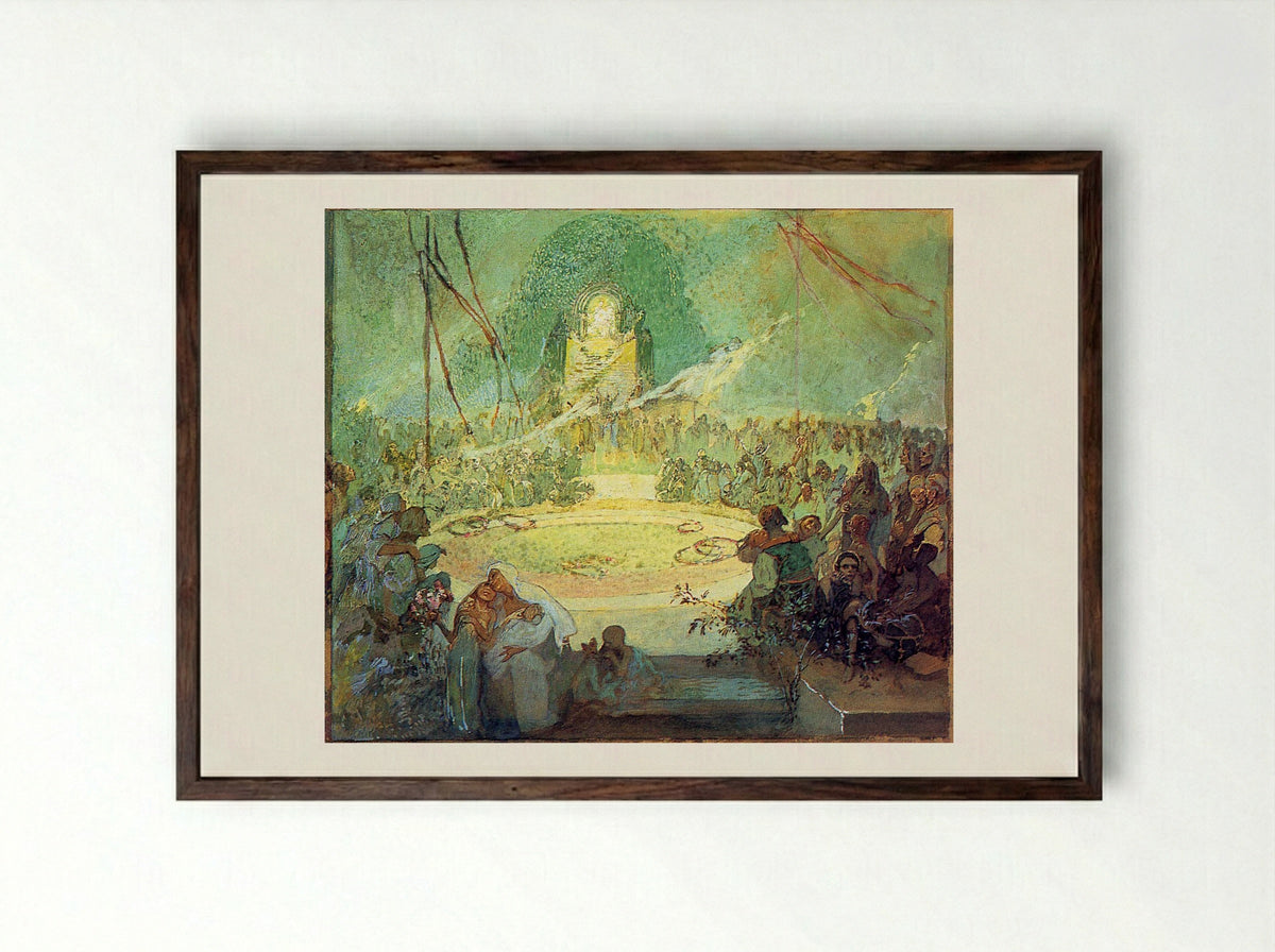 Age of Love - Alphonse Mucha - Framed Print Dark Wood