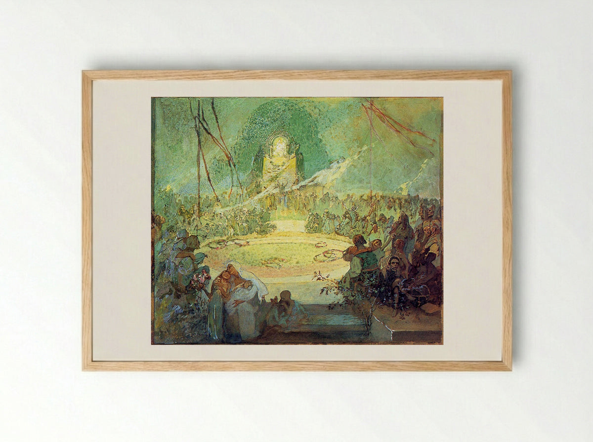Age of Love - Alphonse Mucha - Framed Print Wood