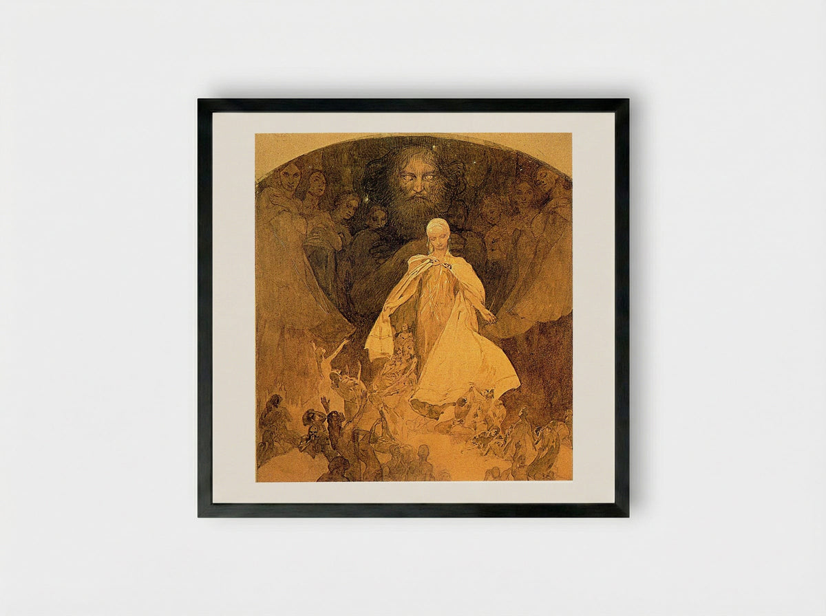 Age of Wisdom - Alphonse Mucha - Framed Print Black