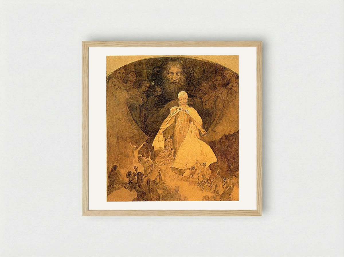 Age of Wisdom - Alphonse Mucha - Framed Print Wood