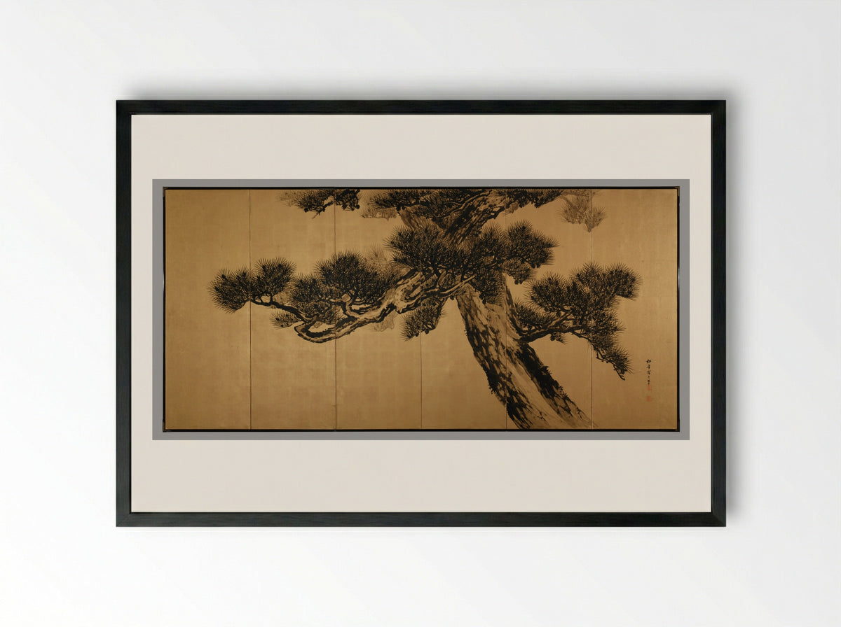 Aged Pines - Suzuki Shōnen - Framed Print Black