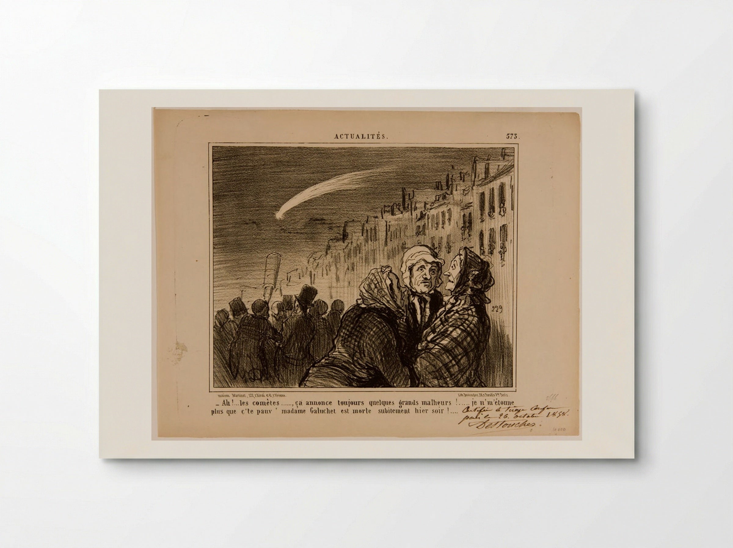 Ah!...the comets..., that always signals some great misfortunes! - Honoré-Victorin Daumier - Poster