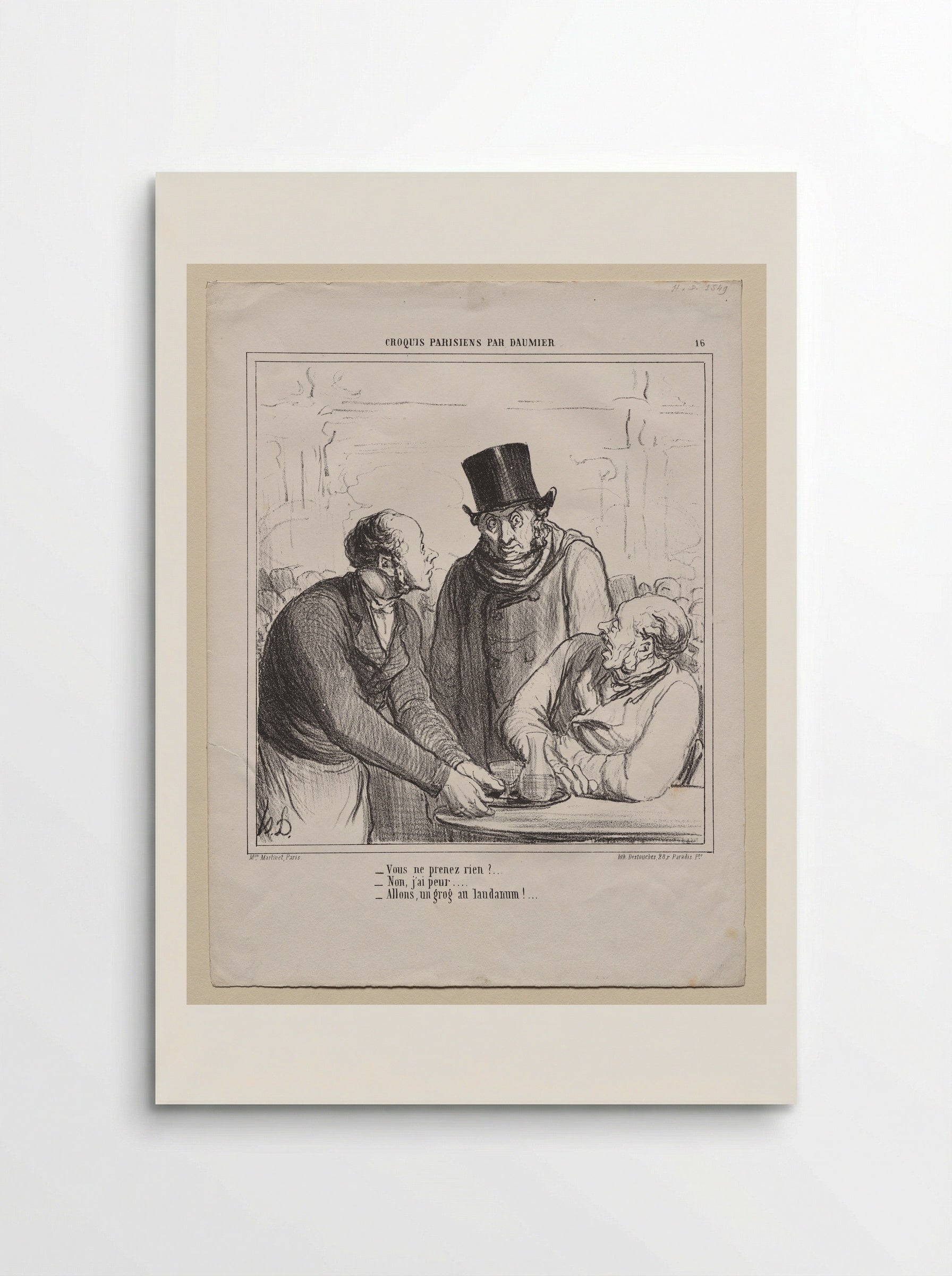 Ah! You Think Your Wife Does Not Provide Enough for You, Villain... - Honoré Daumier - Poster
