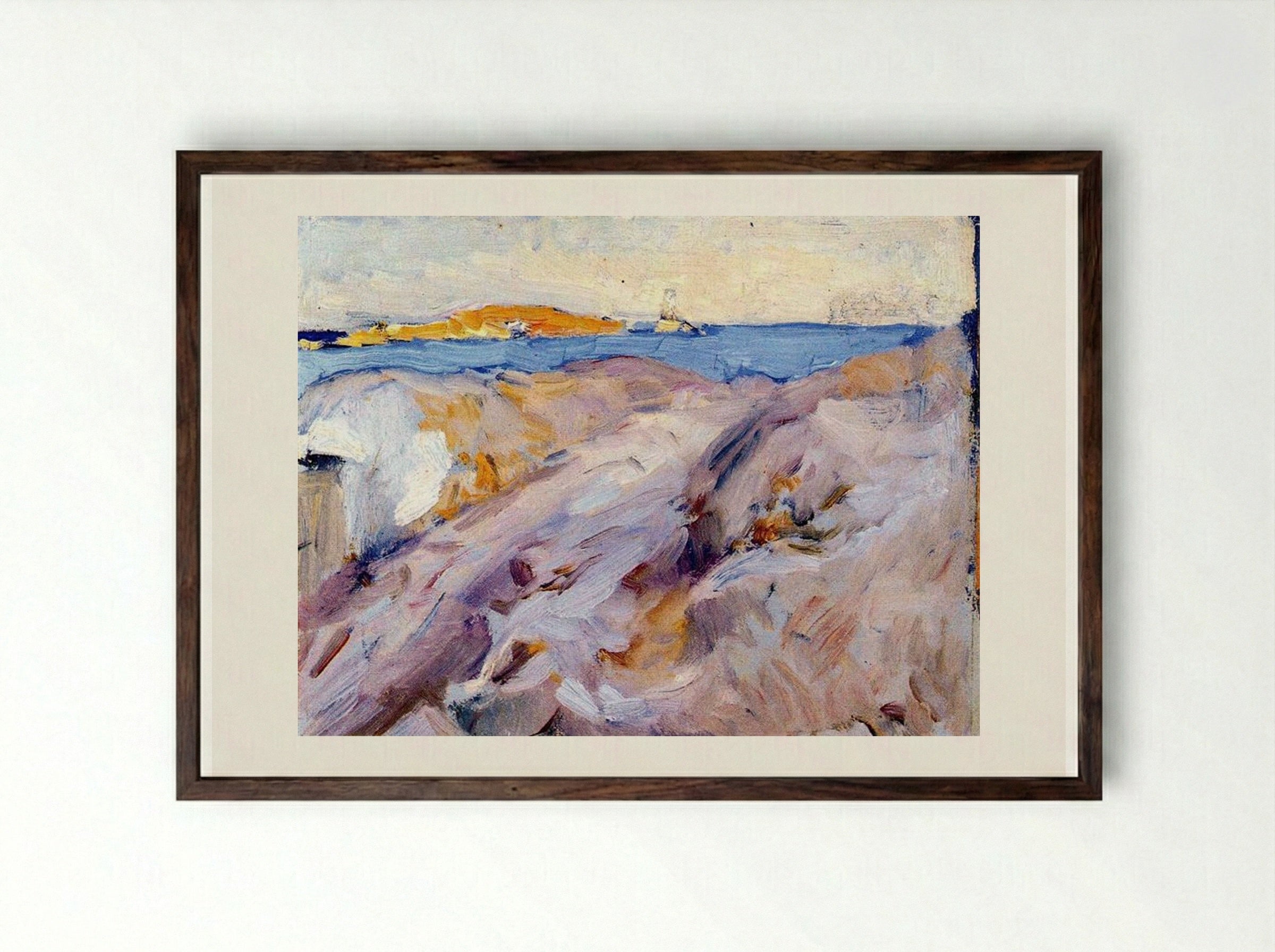 Aim of Ibiza - Joaquín Sorolla - Framed Print Dark Wood