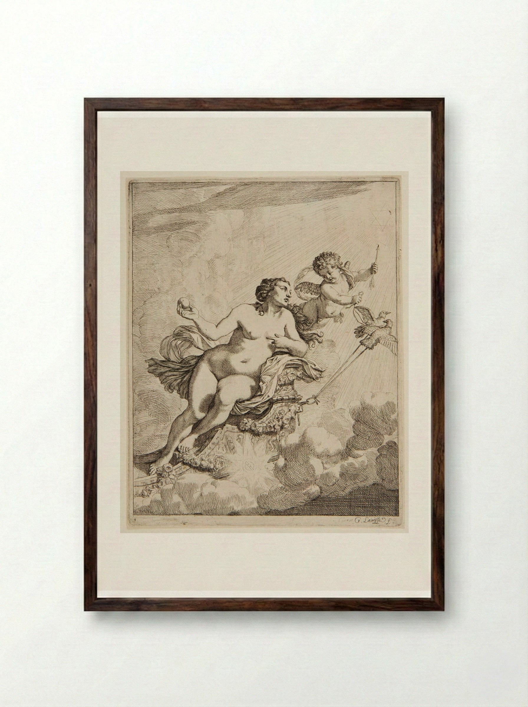 Air - Gérard de Lairesse - Framed Print Dark Wood
