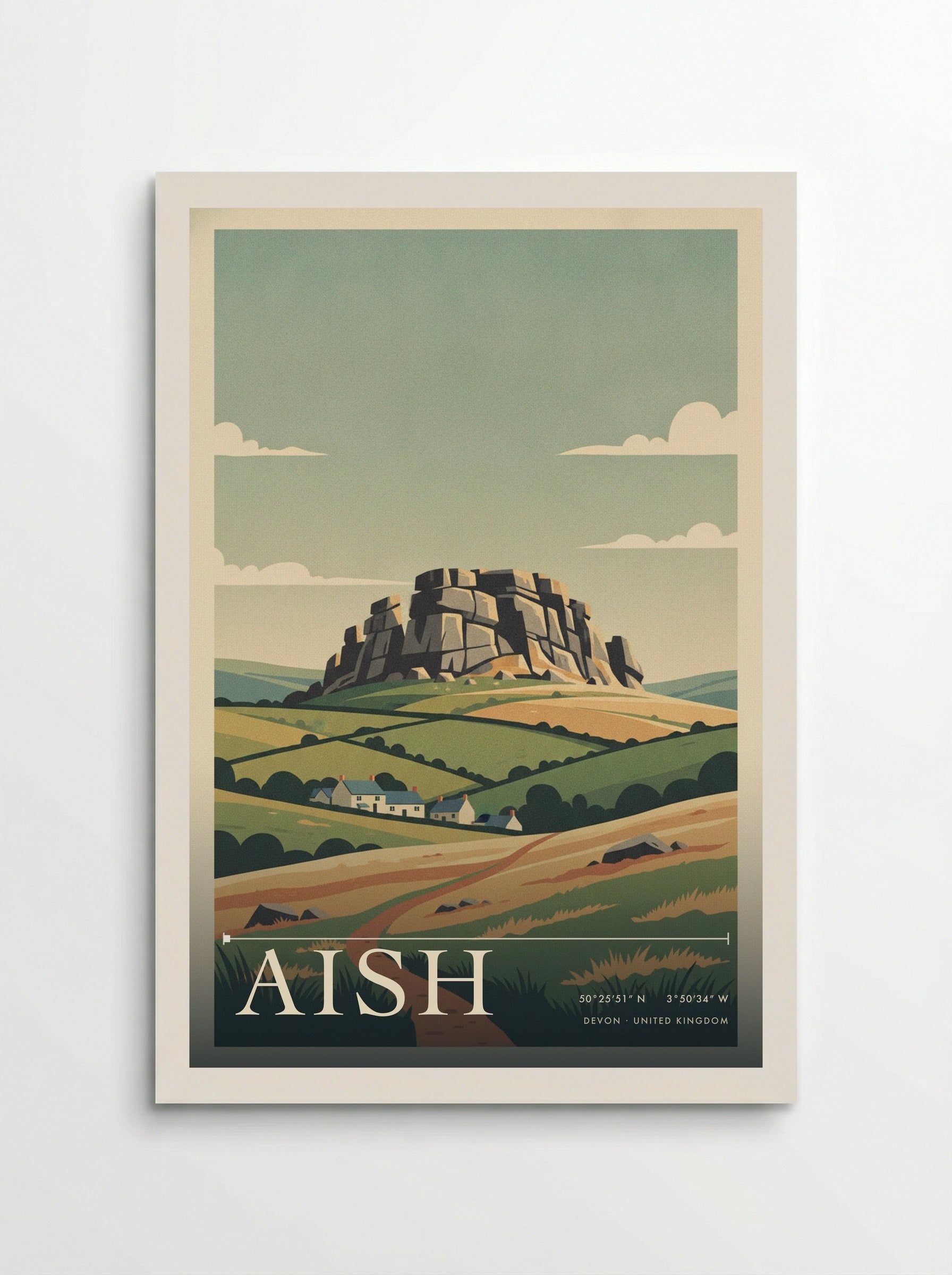 Aish Devon United Kingdom Travel Poster - Poster