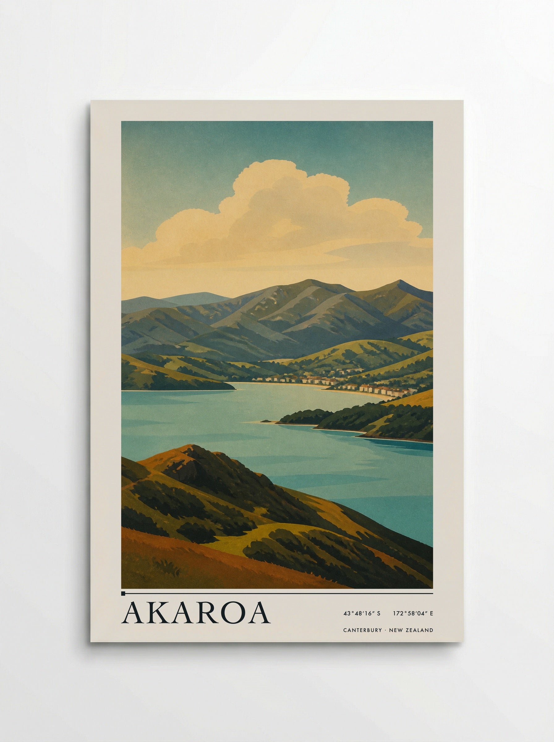 Akaroa Travel Poster Artwork - Poster