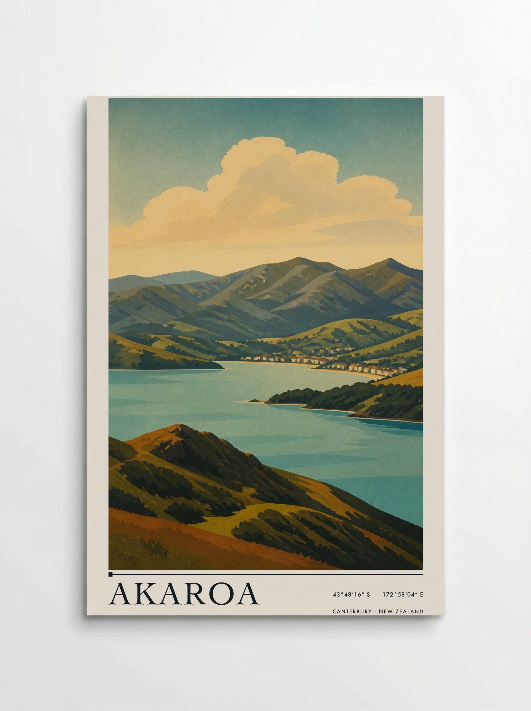 Akaroa Travel Poster Artwork - Poster