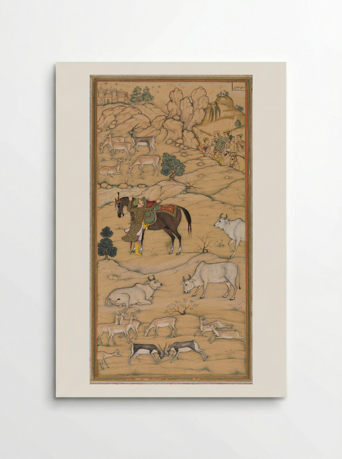 Akbar Mounting his Horse - Sur Das Gujarati - Poster