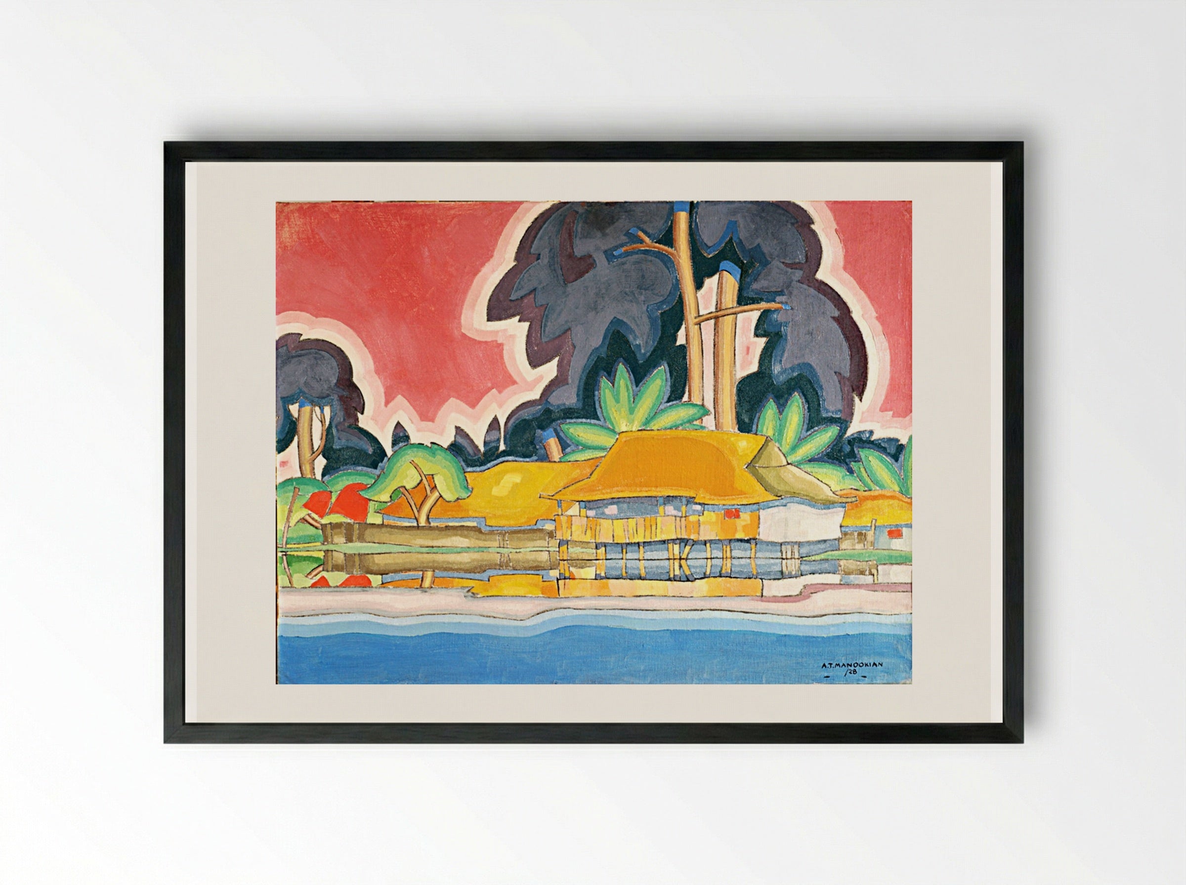 Ala Wai, Honolulu - Arman Manookian - Framed Print Black
