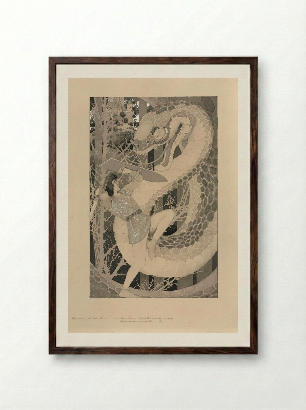 Alarums and Excursions - Maxfield Parrish - Framed Print Dark Wood