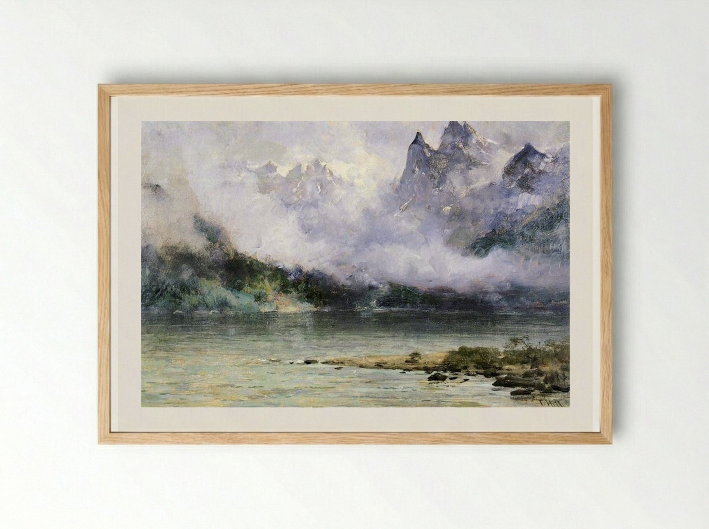 Alaska Scene near Juneau - Thomas Hill - Framed Print Wood