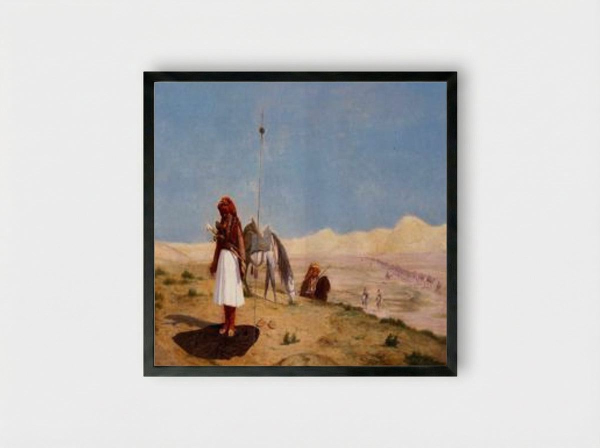 Albanian Warrior - Jean-Léon Gérôme - Framed Print Black