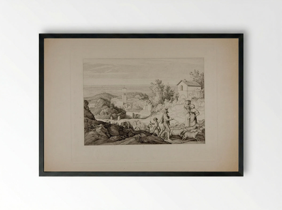 Albano - Ferdinand Anton Krüger - Framed Print Black