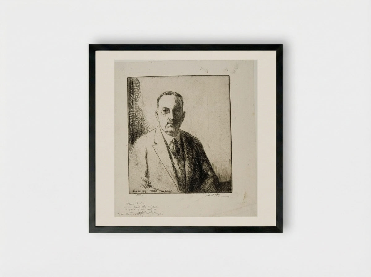 Albert H. Wiggin - James McBey - Framed Print Black