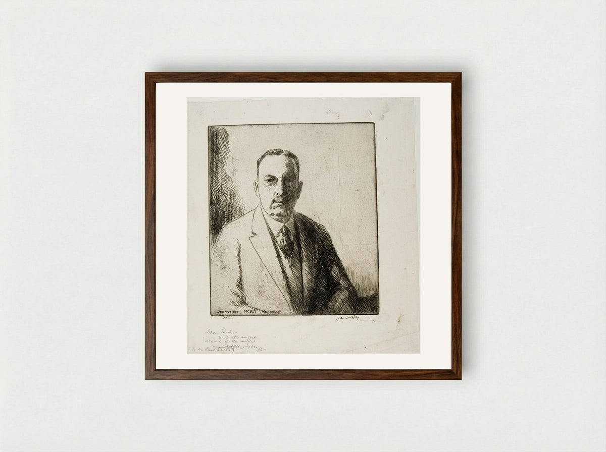 Albert H. Wiggin - James McBey - Framed Print Dark Wood